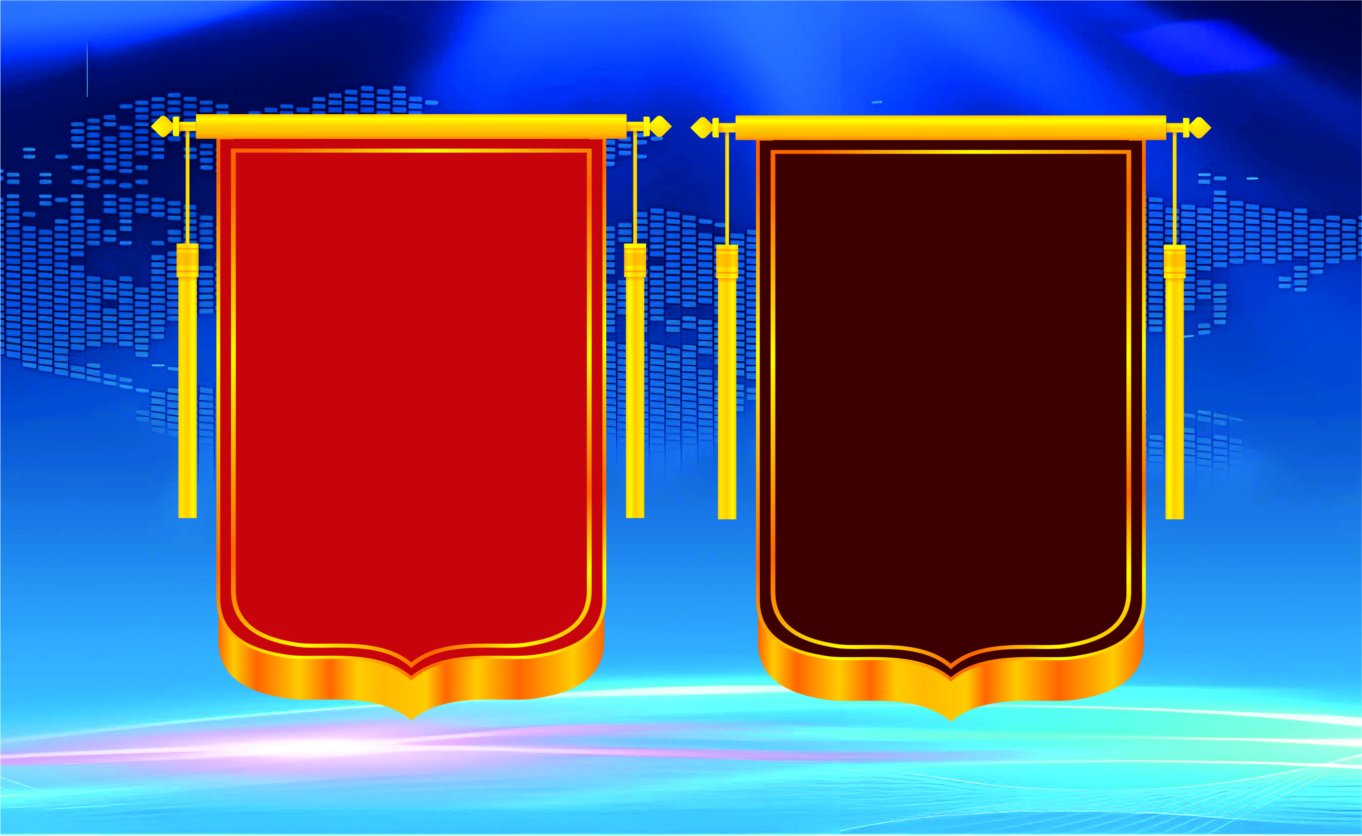 普通龙须锦旗排版模版